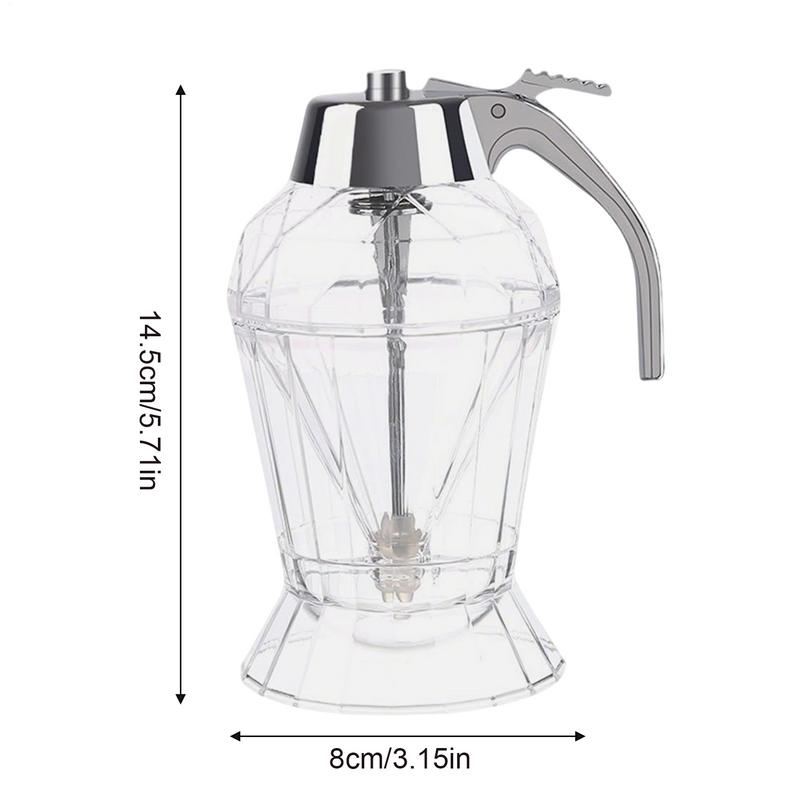 Honey Jar Pot With Stand Maple Syrup Bottle Container No Drip Honey Jar Kitchen Storage Pot For Home Kitchen And Coffee Bars