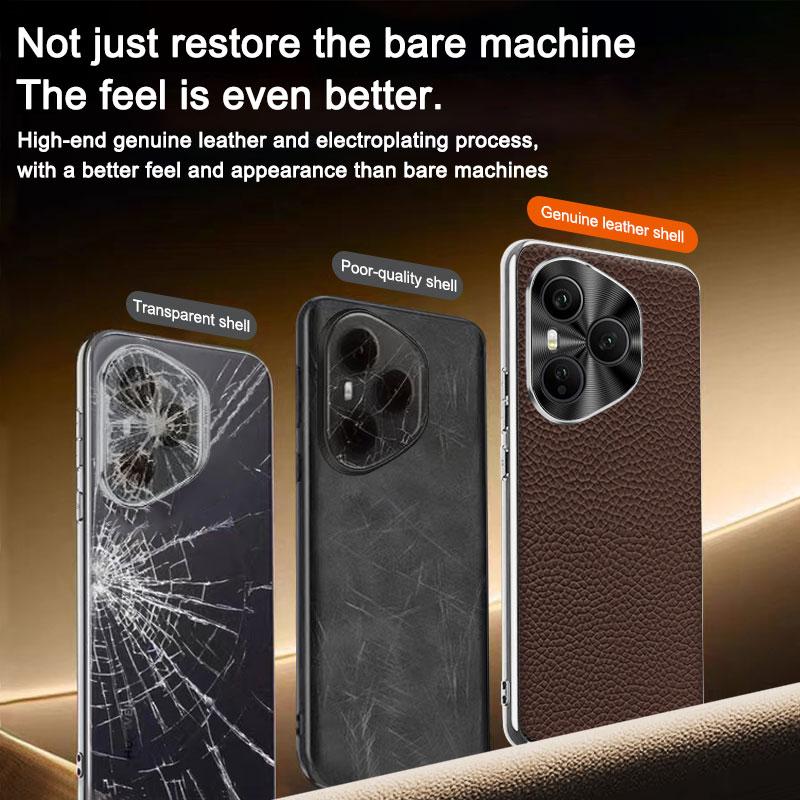 For Huawei Honor 400 Pro Case Luxury Lichee Leather Skin Protective Back Cover Case For Honor 400 400Pro Global Version Shell