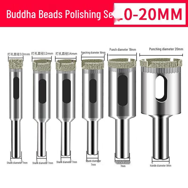 Emery Glass & Tile Drill Bit, 3-200mm Rotary Hole Saw for Marble