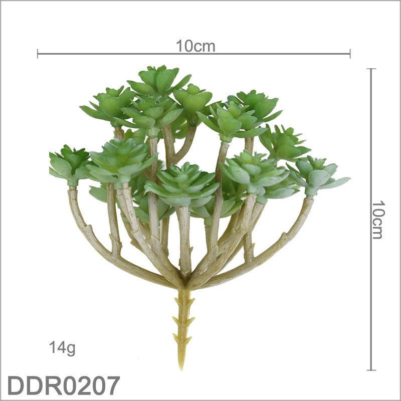 12pcs Simulation Green Plants Plastic Small Succulents Fake Flower DIY Garden Bonsai Artificial Succulent Plant Cafe Decoration