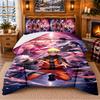 Naruto Pattern Bedding 3Pcs Set Bed Sheet And Pillowcases For Indoor Bedroom