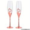 2 pezzi da 6,76 once in cristallo di calici da champagne, bicchieri da sposa per la sposa e lo sposo, tazze da brindisi, set regalo per coppie, in vetro fatto a mano, fidanzamento, matrimonio, Ann