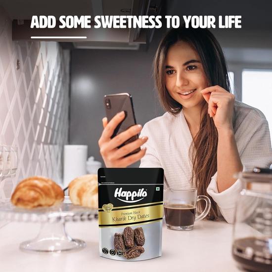 Happilo Premium Black Kharik Dry Dates Chuhara 500g Pack of 2