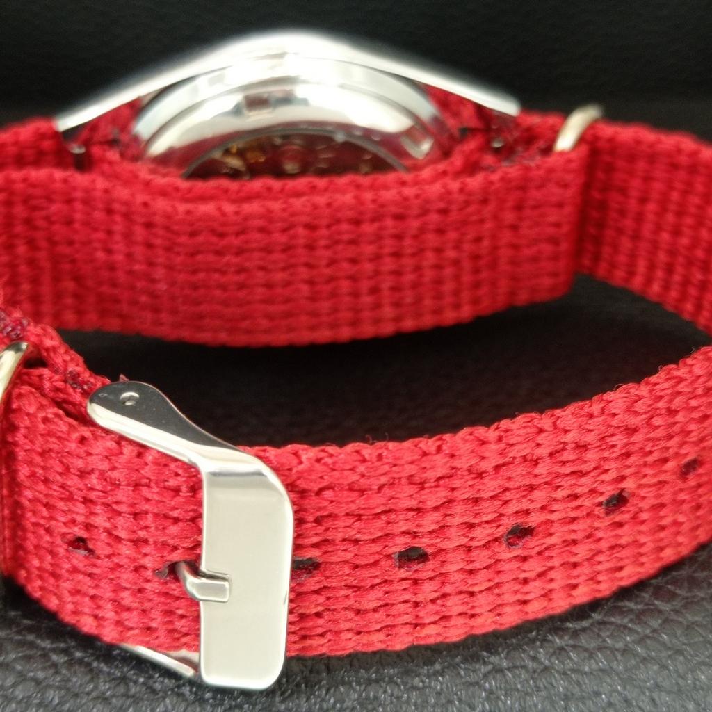 JAPAN VINTAGE REFURBISHED SEIKO 5 AUTOMATIC 6309A MENS RED DIAL WATCH A444340-1