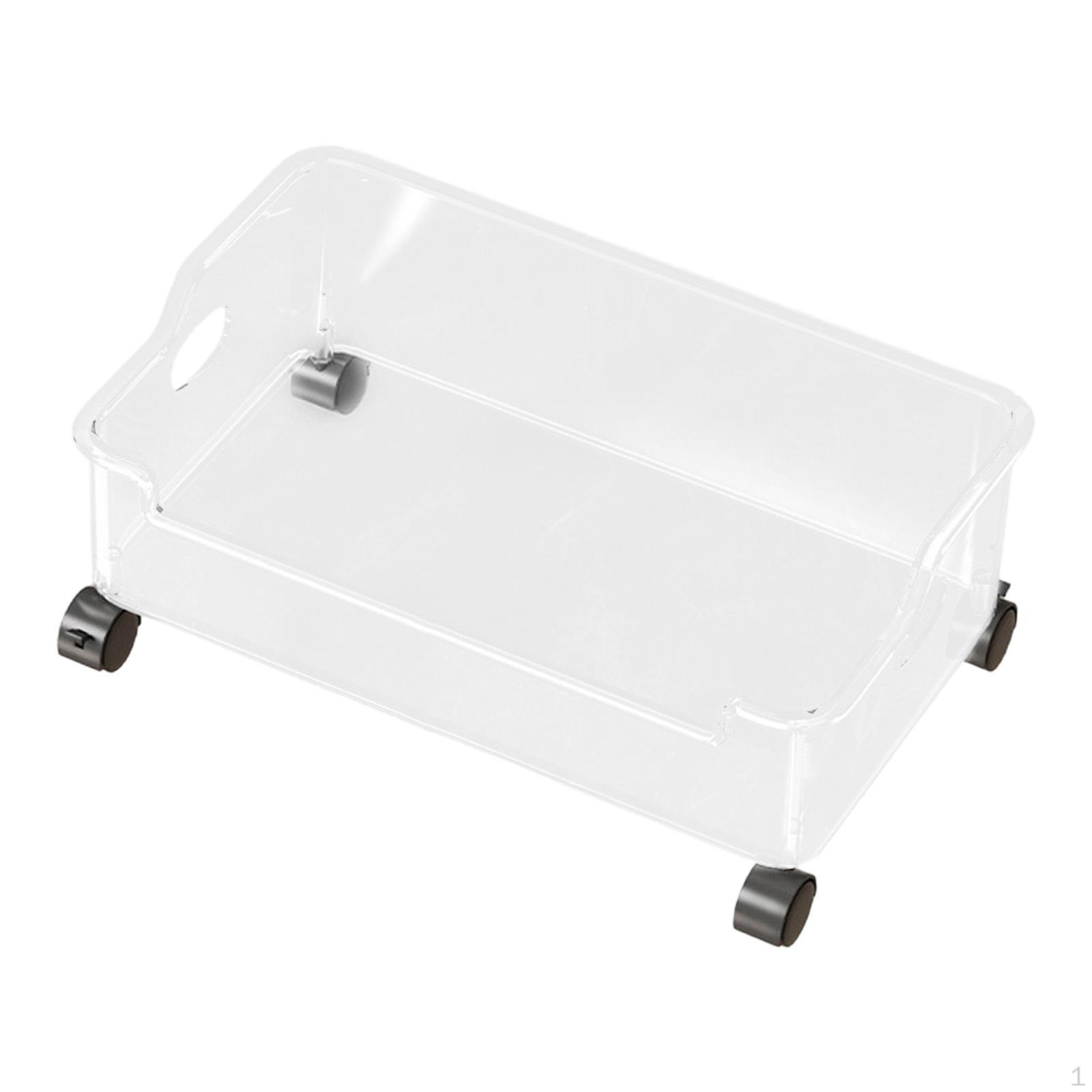 under Desk Book Storage Bin Container Movable Rolling File Organizer for