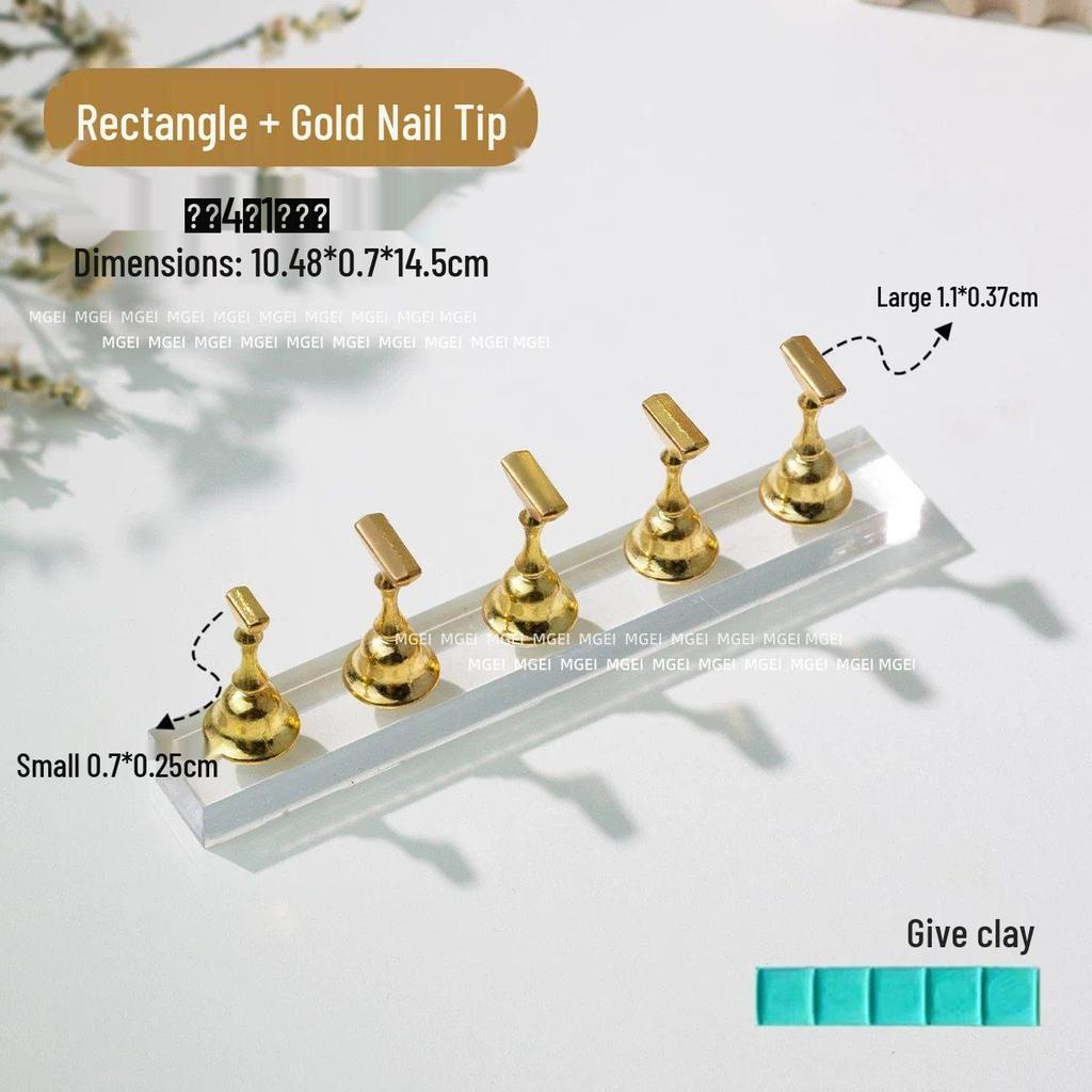 Non-Magnetic Nail Art Finger Cots: Cat Eye Acrylic Practice Base & Wearable Nail Pattern Stand