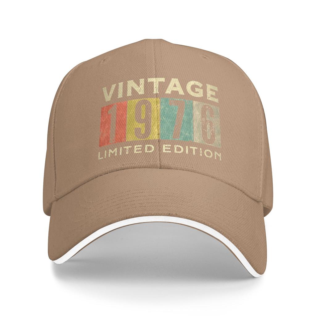 Vintage 1976 Limited Edition Birthday Funny Gift Sun Baseball Cap Summer Retro Trucker Hat For Men Running Hippie Baseball Caps