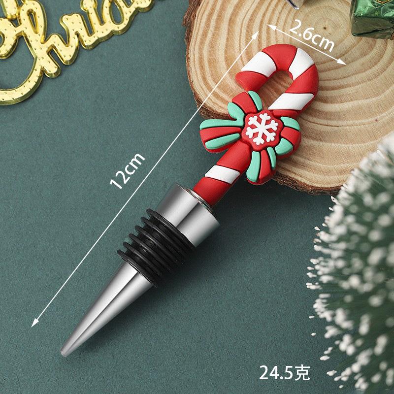 Merry Christmas Wine Bottle Stopper Xmas Tree Snowman PVC Preservation Wine Cork Bar Party Decoration Crafts Fresh-keeping