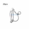 HX6F 20Pcs Clip on Jewelry Findings Replacements for DIY Earring Turn Any Studs