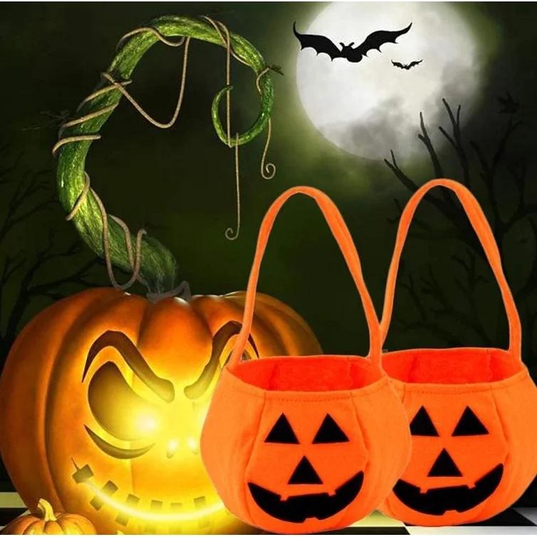 Halloweenská dýňová nádoba Přenosný košík na sladkosti Koleda Dětský dárek Balení Halloweenská párty Dekorace Potřeby