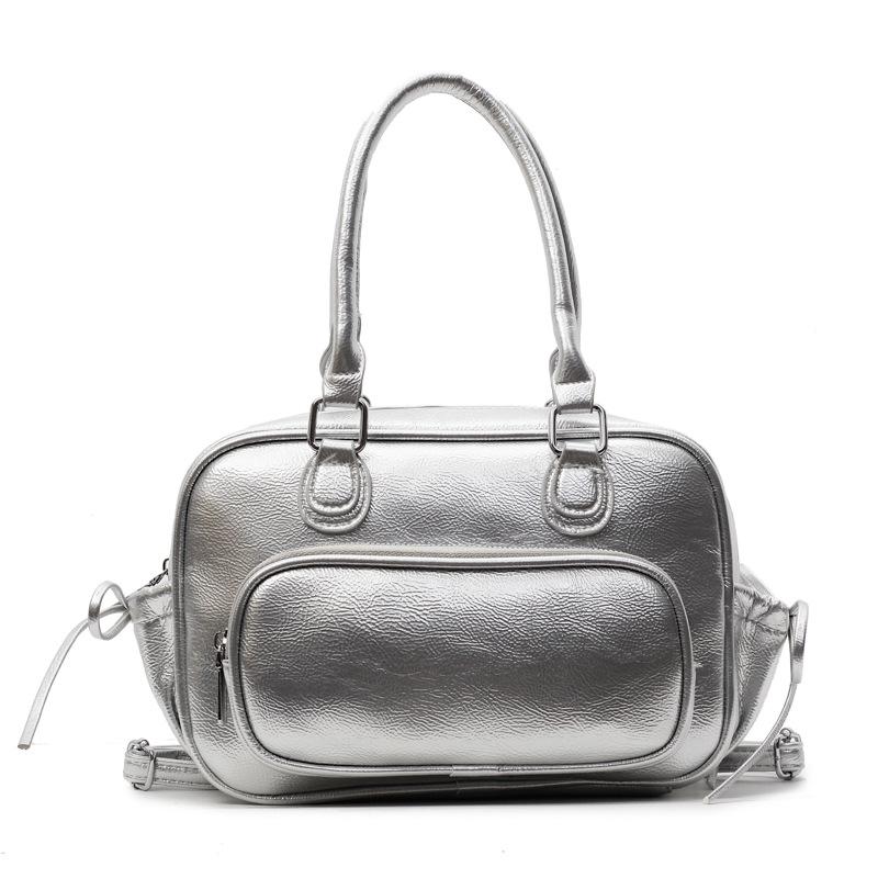 Niche design bag new fashion casual backpack women's hand retro shoulder pillow bag