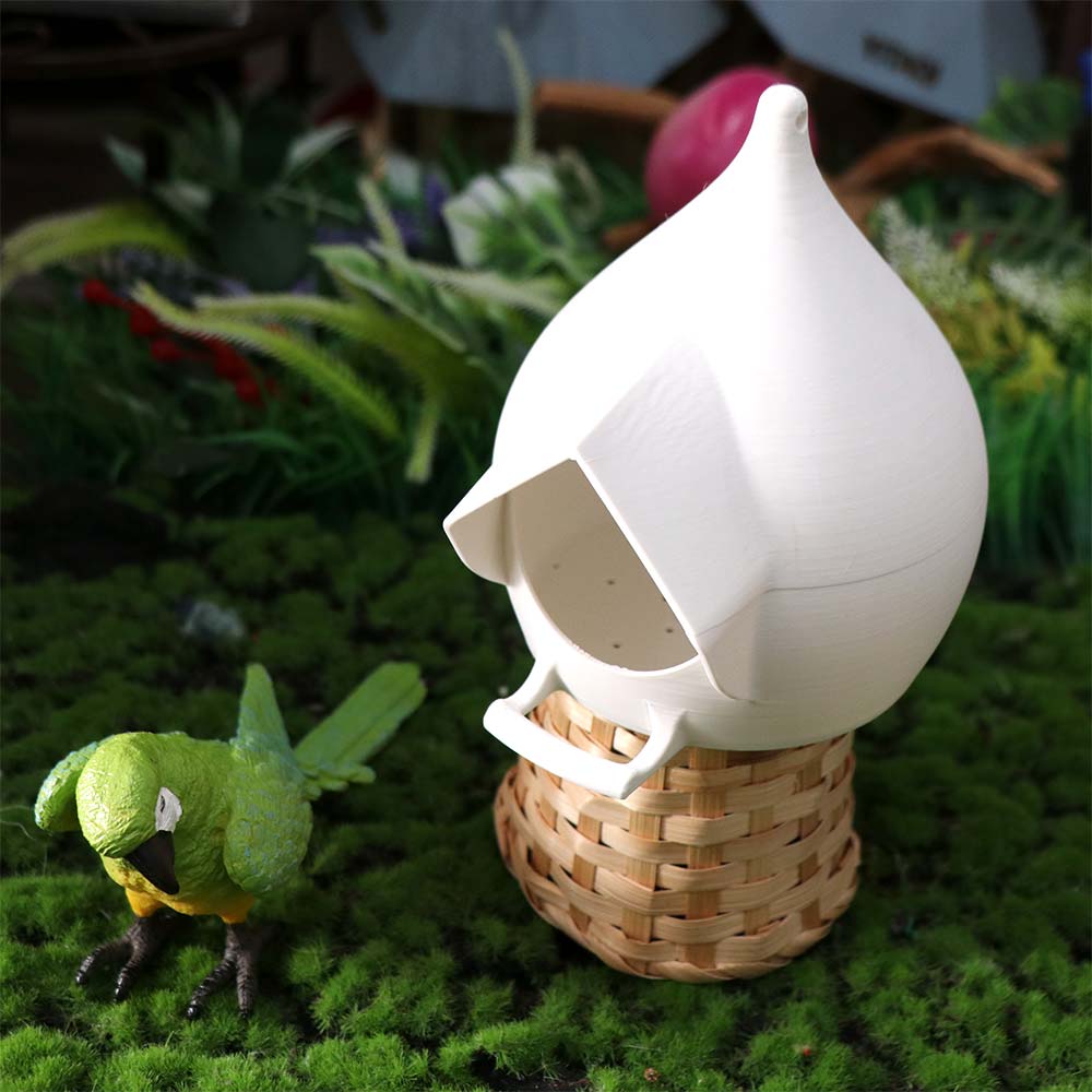 Rainproof Hummingbird Feeder Waterproof Bird Feeding Dispenser Creative Birds Food Catcher Outdoor