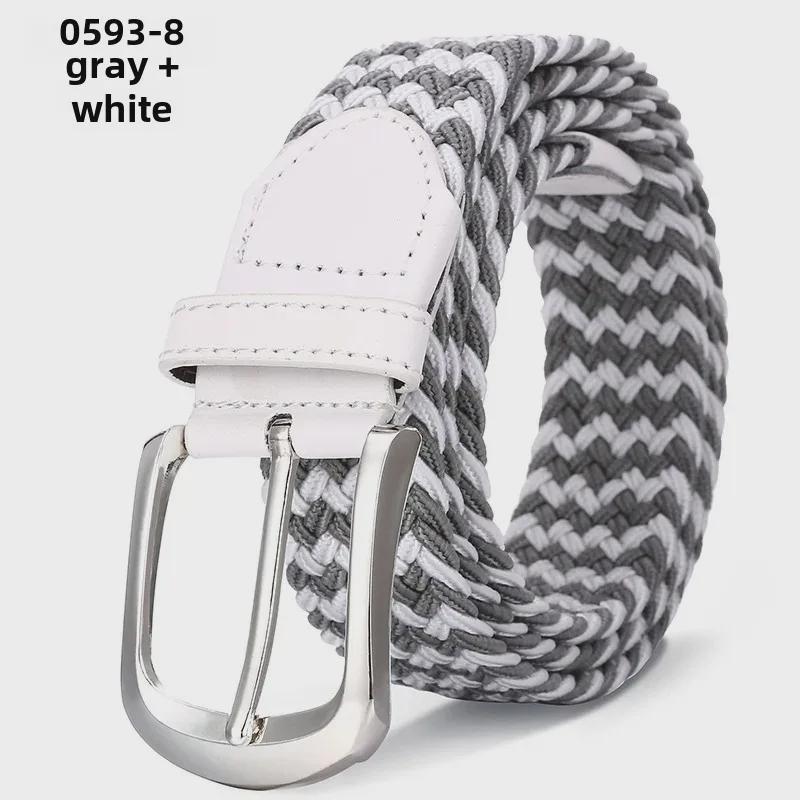 Unisex Braided Elastic Belt, Plus Size, Versatile and Casual