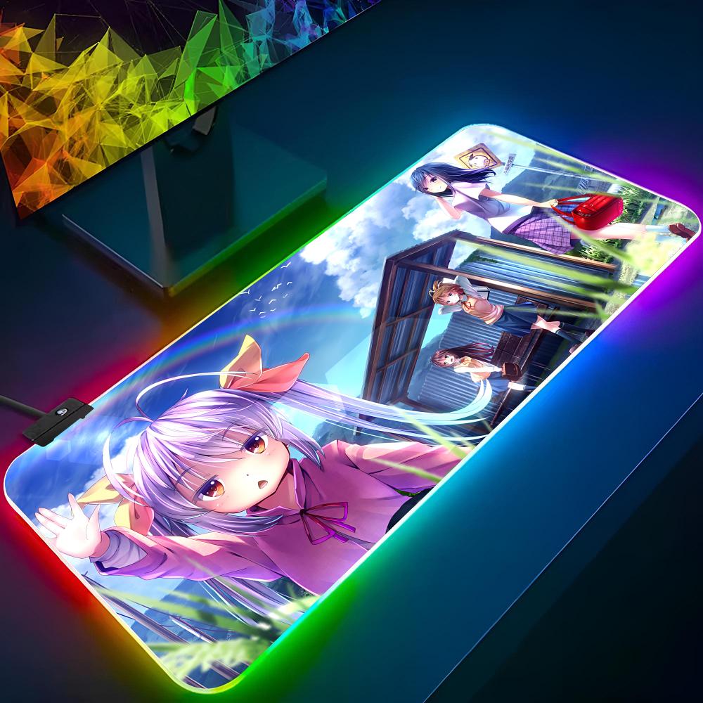 Renge Miyauchi Mouse Pad Gaming Rgb Mousepad Backlit Keyboard Gamer Girl Xxl Music Laptop Mat Table Pads Deskpad