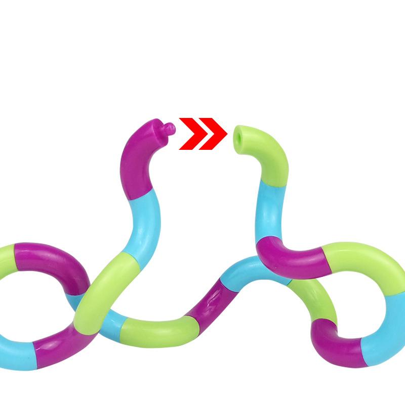 Tangle 10Pcs Fidget Toy Twisting Sensory Toy Hand-Eye Coordination Toy Anxiety Easing Finger Toy For Kid Adult Fine Motor Skills