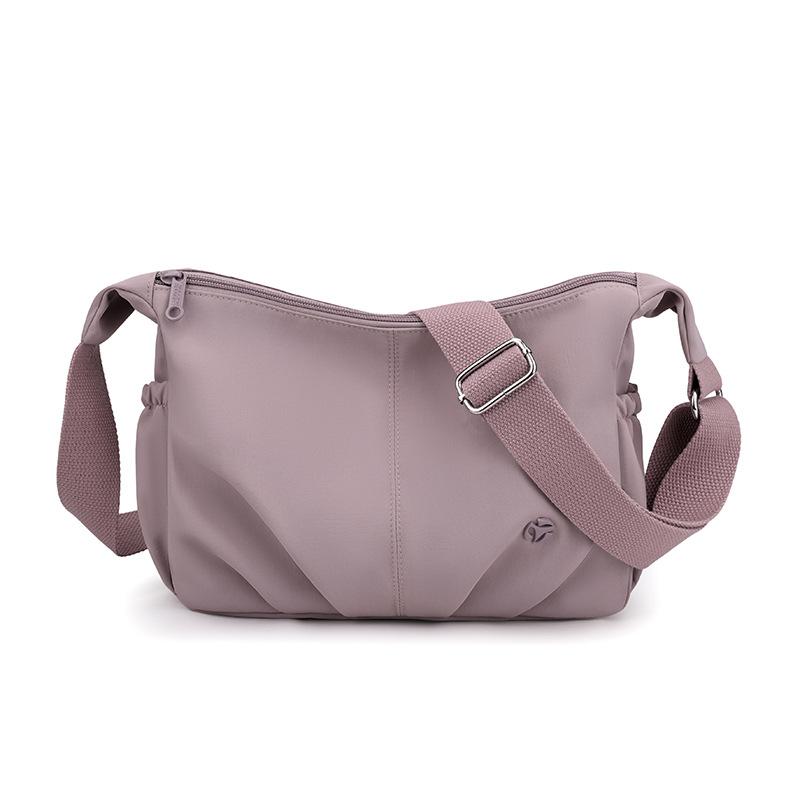 

Женская сумка через плечо большой вместимости однотонная сумка для мамы среднего возраста фиолетовый