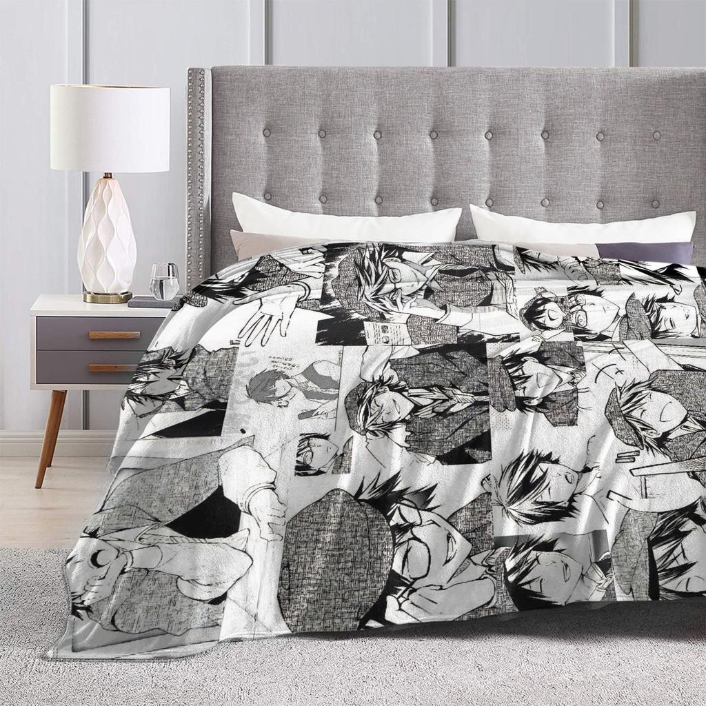 Dazai Bungo Stray Dogs Decken Flanell Sommer Tragbar Super Warm Überwurfdecken für Sofa Reise Plüsch Dünne Steppdecke