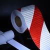 15CM*10M Reflective Safety Tapes White-Red Twill Conspicuity Automotive Vehicle Film Reflectors Trailer Stickers For Cars Trucks