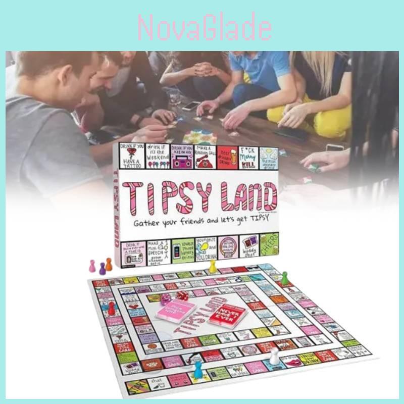 Tipsy Land Party Board Game Ultimate Fun Drinking Game For Friends And Celebrations