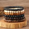 iF ME 20 Piece Retro Bohemian Style Men's Handmade Bead Bracelet Set, A Fashionable Gift for Friends, Sons, and Grandsons
