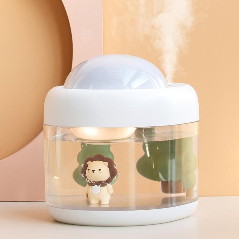 Portable 3 in 1 Air Humidifier with Rotation Projection & Atmosphere Lamp Adorable-design Girlfirend Gift for Bedroom