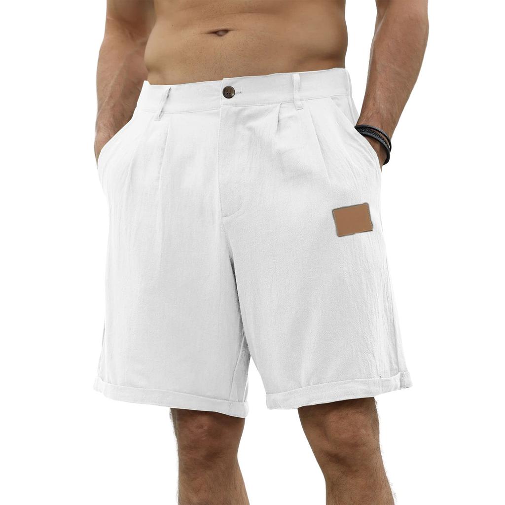 Herren Freizeithose mit bequemen leichten Knopftaschen und einfarbige Badeshorts