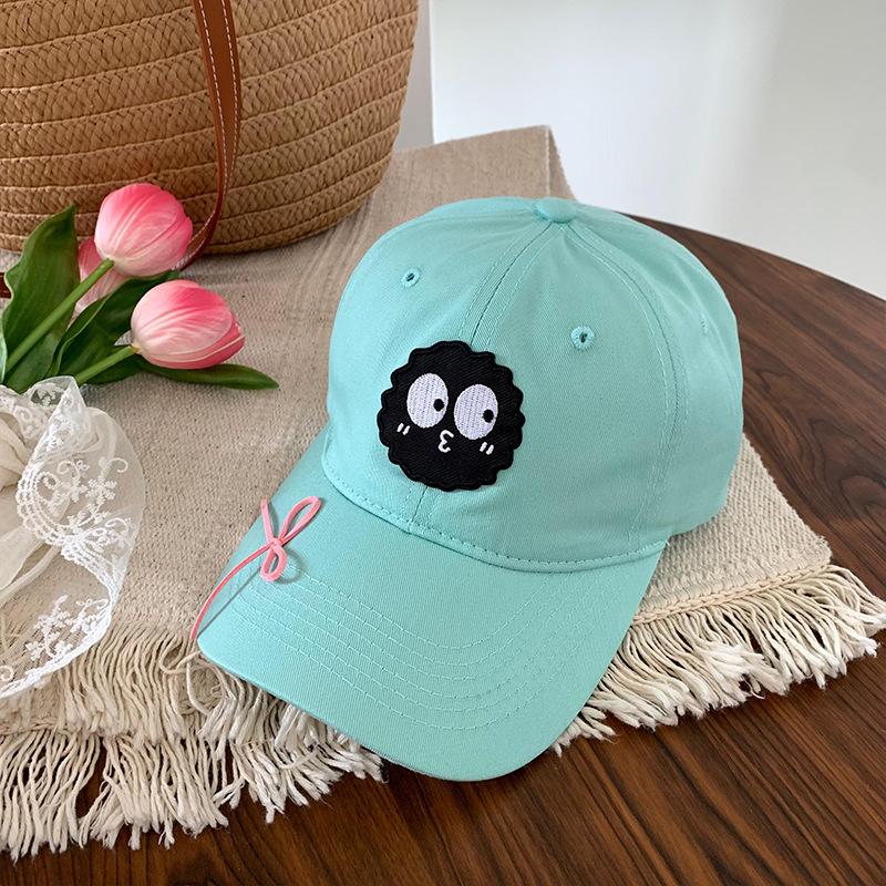 Cute funny baseball cap women's wide brim big face showing face small cap new hat trend