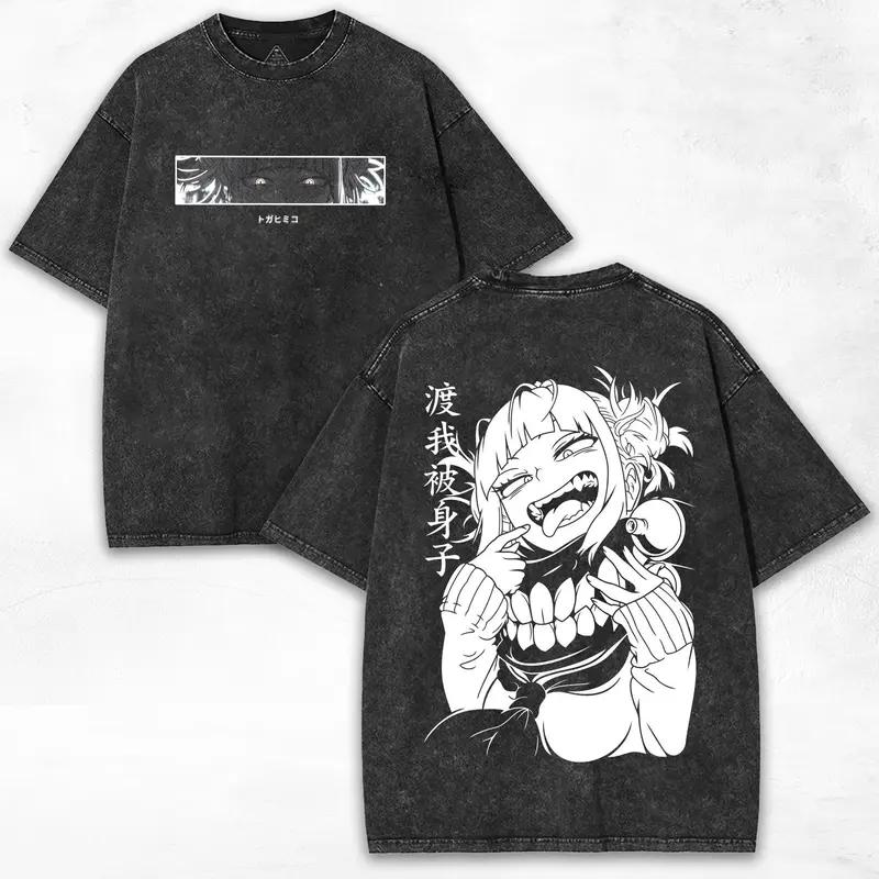

Todoroki Shoto Print Tshirt Anime My Hero Academia Clothing Men Women Cotton Tshirts Retro Washed T Shirt Harajuku Male Tops S