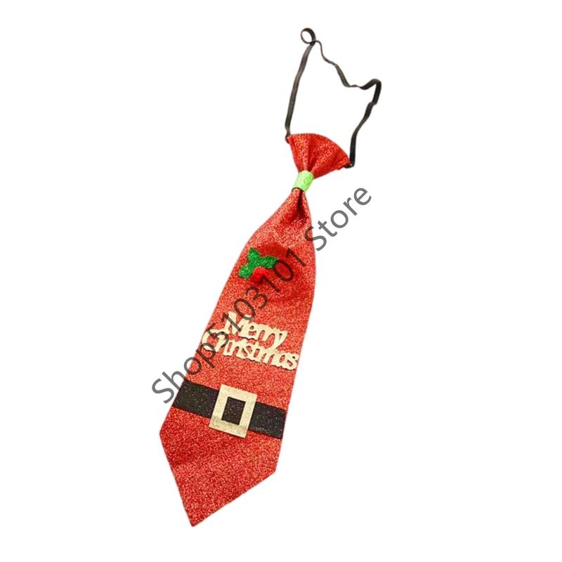 X6HE Festive Necktie Holiday Performances Decoration Quick Wear Party Attire