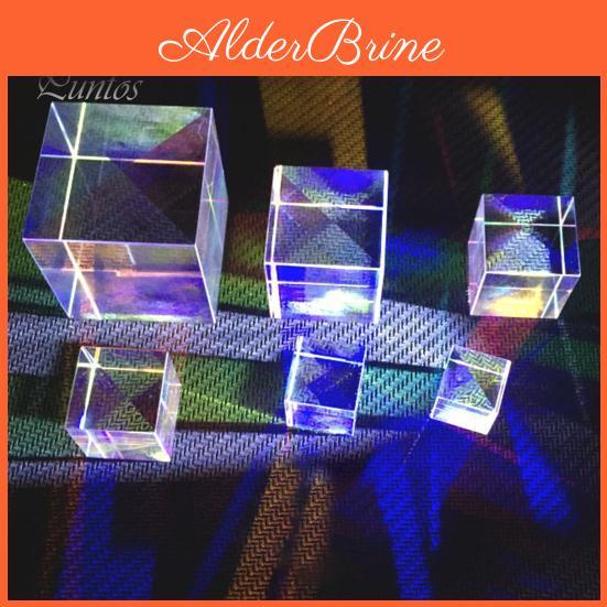 Sun Prism Catcher Optical Cube Color Dispersion Cube Portable Faux White Crystal Cube Prism For Kaleidoscopic Entertainment
