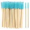Factory Eco Bamboo Wood Handle Eyelash Brush Applicators Beauty Makeup Spoolies Nylon Hair Cosmetic Makeup Lash Wands