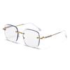 Photochromic Anti Radiation Frameless Glasses for Women Men Rimless Transition Eyeglass 2 In 1 Eyeglasses