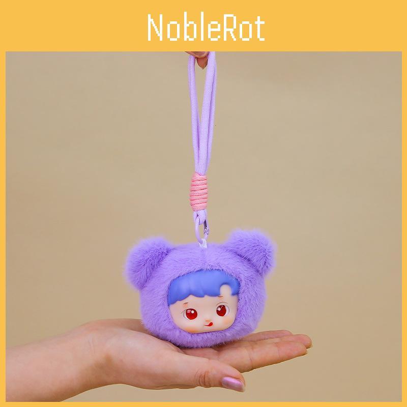 Cute Doll Bear Head Plush Keychain Toy Backpack Accessory Gift Birthday