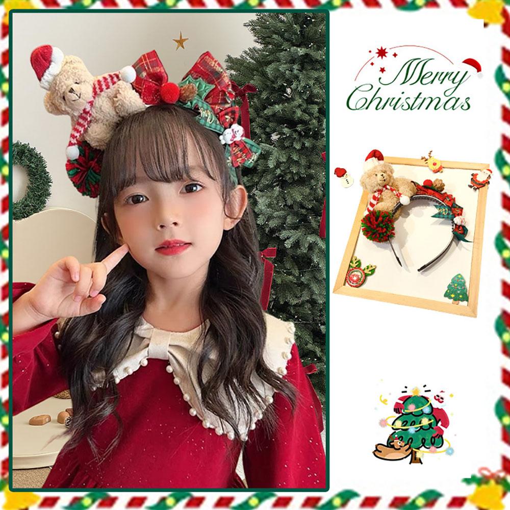 1PCS Christmas Themed Cartoon Plush Hairband Headband for Ladies And Kids Christmas Gift Festive Accessory