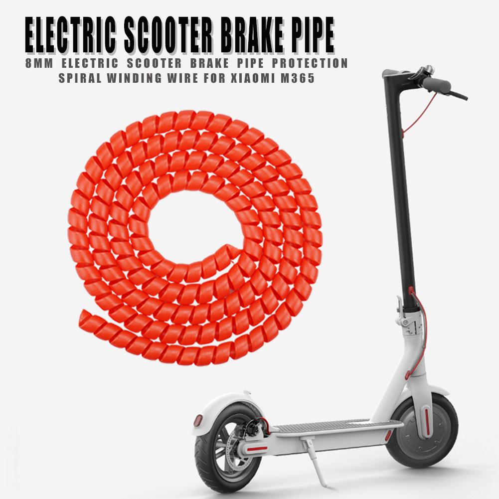 

LF# 8mm 1m Electric Scooter Brake Pipe Spiral Wrap Wire for M365 (Red)