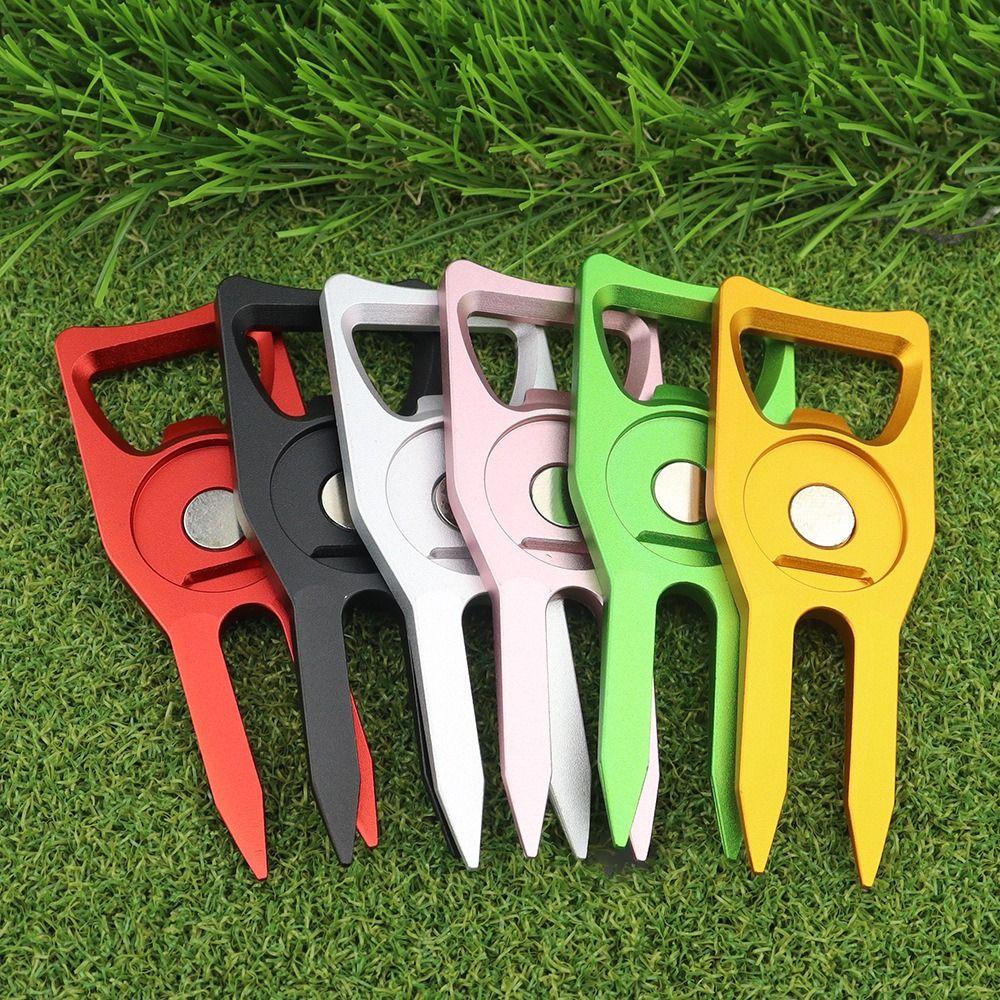 6-in-1 Golf Ball Fork Bottle Opener Golf Groove Cleaner Golf Fork Marker  Golfer Gift Box