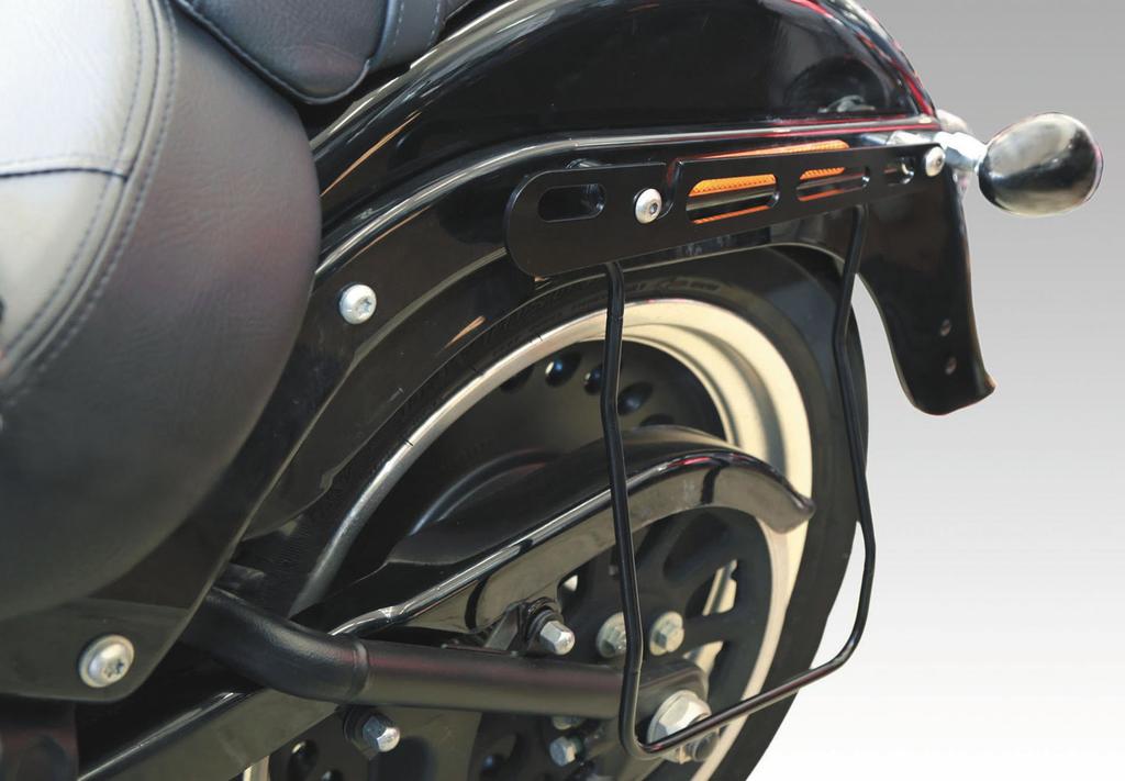 Kijima Bike Parts Saddle Bag Support Steel Can be used with DHW type for left side Black FLSTF('08-) All-in-one HD-08005