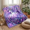 Fairy Winged Unicat Theme blanket Lightweight Warm Flannel Blanket Decorative Throw Blanket for Home Decoration
