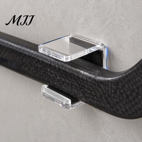 Langlebiger Hockey-Schlägerständer 2 Stück Acryl-Wandmontage-Rack, Platzsparendes horizontales Display-Ausrüstungsaufbewahrungshalter, Stabiles Rack mit Schutzpolsterung für