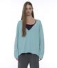PARTIMENTO WOMEN Pwc Oversized Deep V-Neck Knit Top_Mint