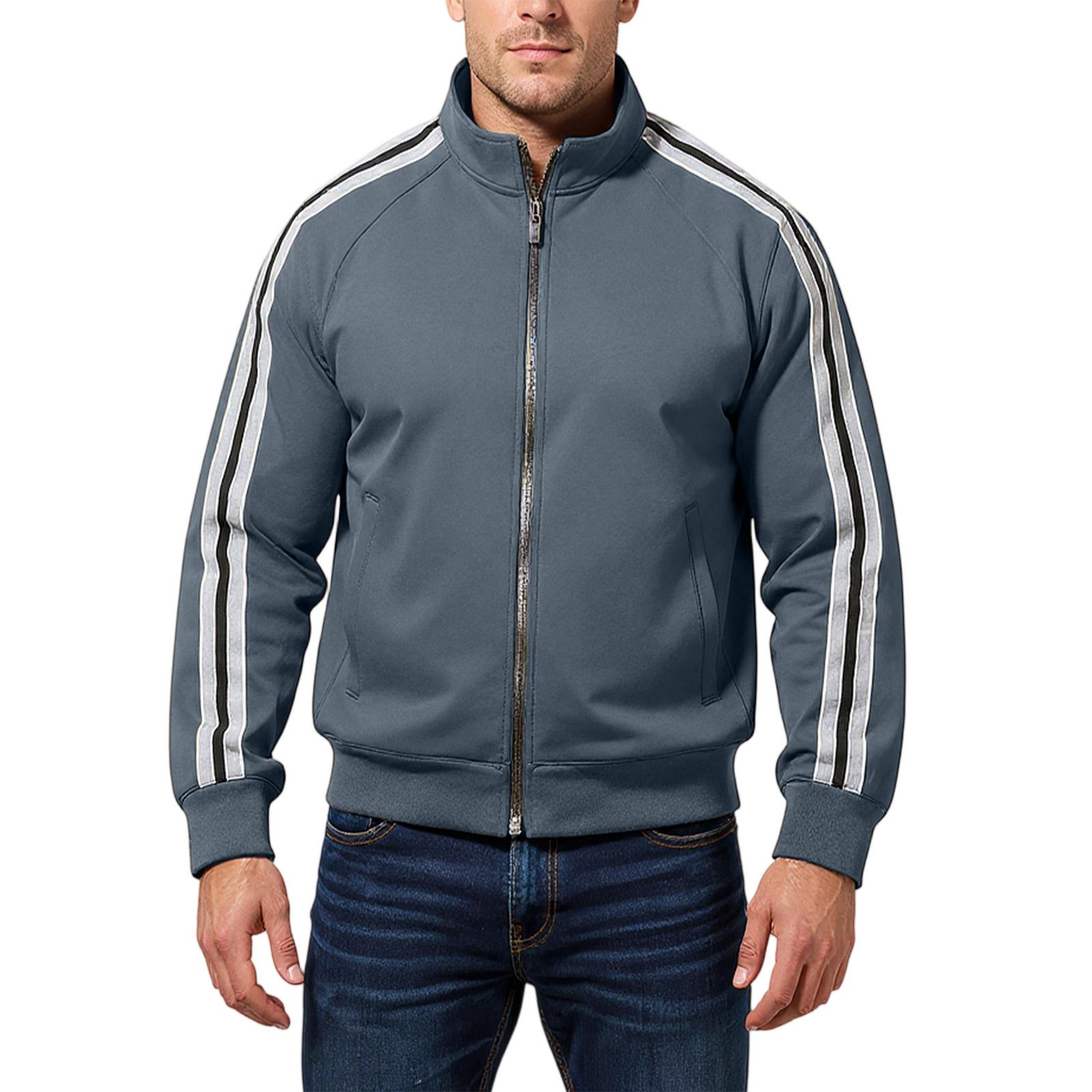 

Чоловіча Повсякденна Куртка-худі з коміром-стійкою на блискавці Спортивна M