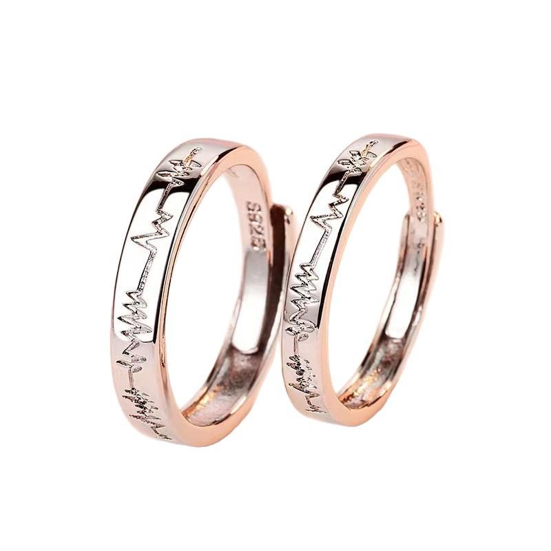 Earrings Imitation Mozambican Diamond Ring Couple Ring Wedding Crown 1 Carat Diamond Open Ring Ring Jewelry
