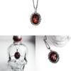 Collana Ciondolo Cuore di Vampiro Gotico Con Catena a Maglia in Lega per Uomo e Donna
