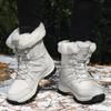 New Outdoor Travel Sports Large Size Snow Boots Winter Fleece Warm Medium Boots Ski Hiking Shoes