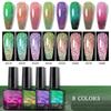 Fargeskiftende gellakk termisk gellakk Fargeendringer med temperatur neglelakk 7,5 ml
