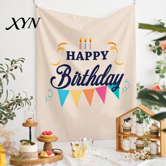 Nature Style Backdrop Baby Birthday Backdrop, Greenery Forest Banner for Boy Girl, Linen-like Polyester Fabric 100 Day Celebration Party Decorations,