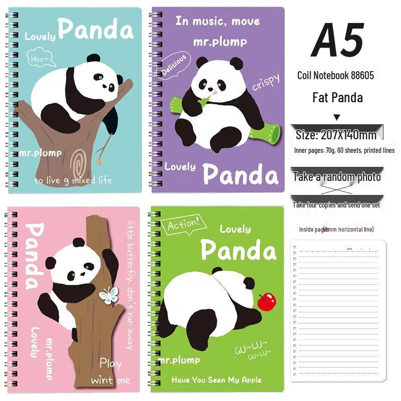 Creative Cute Cartoon A5 Loose-leaf Student Lined Notebook