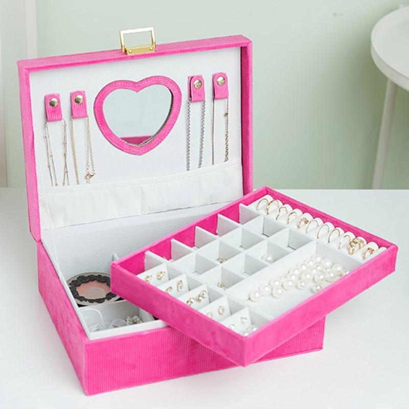 Elegant Large Capacity Jewelry Case Sophisticated Jewelry Casket Large Size Jewelry Display Holder for Travel Home