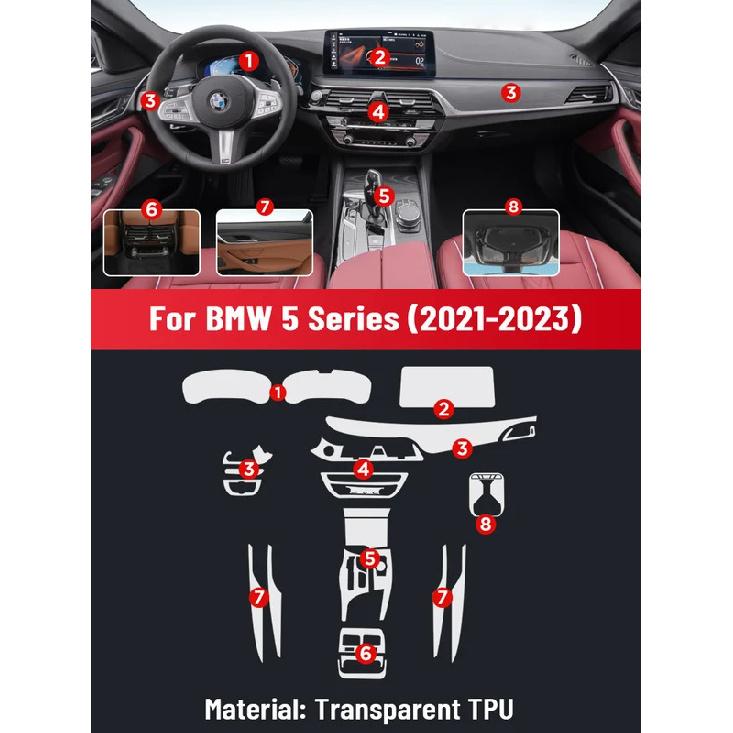Anti-scratch Car Interior Center Console Media Dashboard Navigation TPU Protector Film For BMW 5 Series G30 G31 -