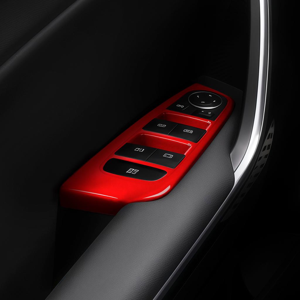 4pcs Car Window Switch Button Frame Trim Cover For Kia Ceed XCEED 2020-2025 Left Hand Drive